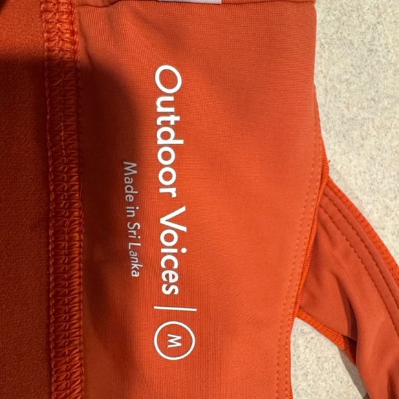 OUTDOOR VOICES TechSweat Thrive Sports Bra, Orange, Size M - Picture 6 of 6